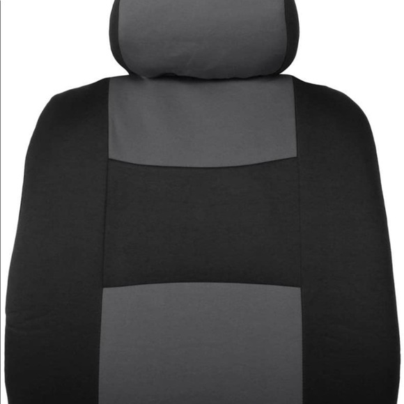 PolyPro Car Seat Covers Full Set in Charcoal on Black – Front and Rear Split - Picture 5 of 7